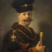 Rembrandt van Rijn | Ein polnischer Adliger - 1637 | Giclée Kunstdruck gerahmt