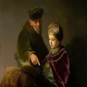 Rembrandt van Rijn | En ung lærd og hans lærer - 1629 | Indrammet kunsttryk | Barok | formida