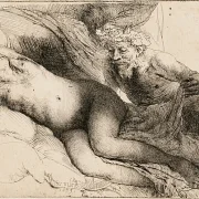 Rembrandt van Rijn | Jupiter og Antiope - 1659 | Indrammet kunsttryk | Barok | formida