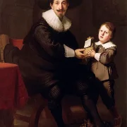 Rembrandt van Rijn | Jean Pellicorne med sin søn Caspar - 1632 | Indrammet kunsttryk | Barok | formida