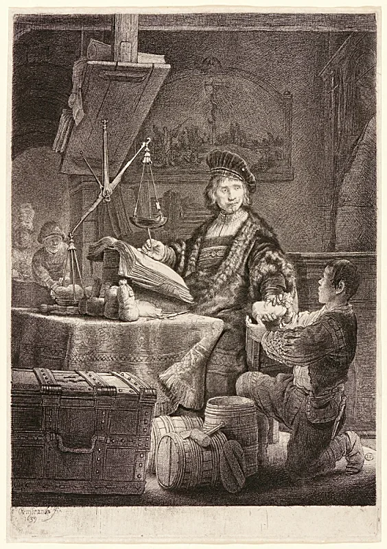 Rembrandt van Rijn | Jan Uytenbogaert - 1639 | Indrammet kunsttryk | Barok | formida