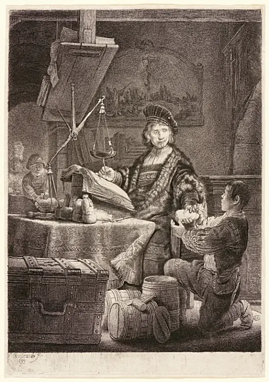Rembrandt van Rijn | Jan Uytenbogaert - 1639 | Indrammet kunsttryk | Barok | formida