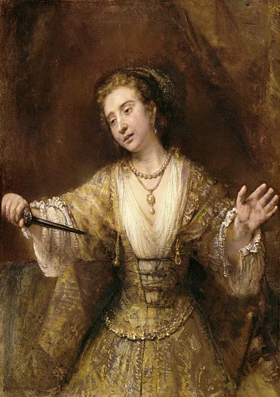 Rembrandt van Rijn | Lucretia - 1664 | Indrammet kunsttryk | Barok | formida