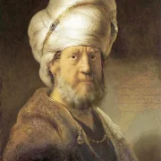 Rembrandt van Rijn | Mann in orientalischer Kleidung - 1635 | Gerahmter Kunstdruck | Barock | formida