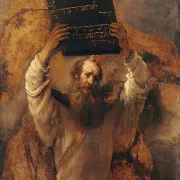 Rembrandt van Rijn | Moses knuser lovens tavler - 1659 | Indrammet kunsttryk | Barok | formida