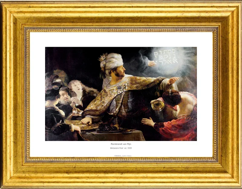 Rembrandt van Rijn | Belsazars Fest – 1635 | Gallery Edition | Gerahmter Kunstdruck | Barock