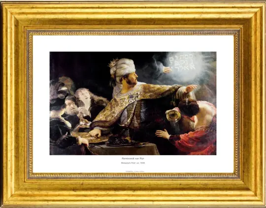 Rembrandt van Rijn | Belsazars Fest – 1635 | Gallery Edition | Gerahmter Kunstdruck | Barock