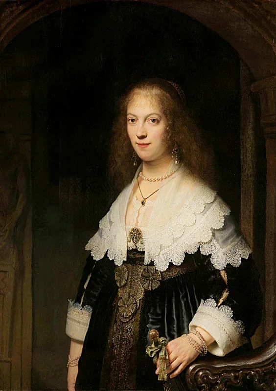 Rembrandt van Rijn | Portræt af en kvinde - 1639 | Indrammet kunsttryk | Barok | formida