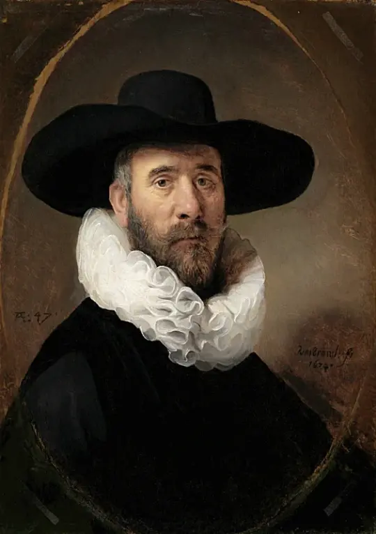 Rembrandt van Rijn | Portræt af Dirck Jans Pesser - 1634 | Indrammet kunsttryk | Barok | formida