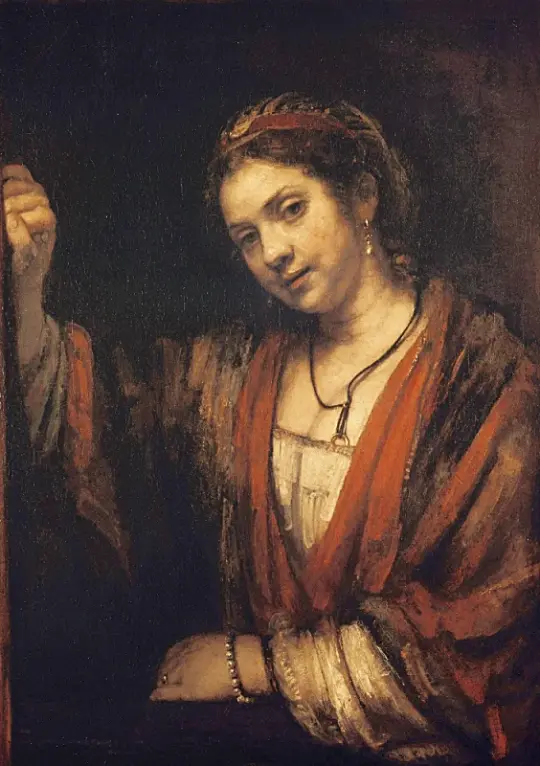 Rembrandt van Rijn | Portræt af Hendrickje Stoffels - 1656 | Indrammet kunsttryk | Barok | formida