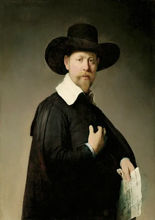 Rembrandt van Rijn | Portræt af Mårten Looten - 1632 | Indrammet kunsttryk | Barok | formida