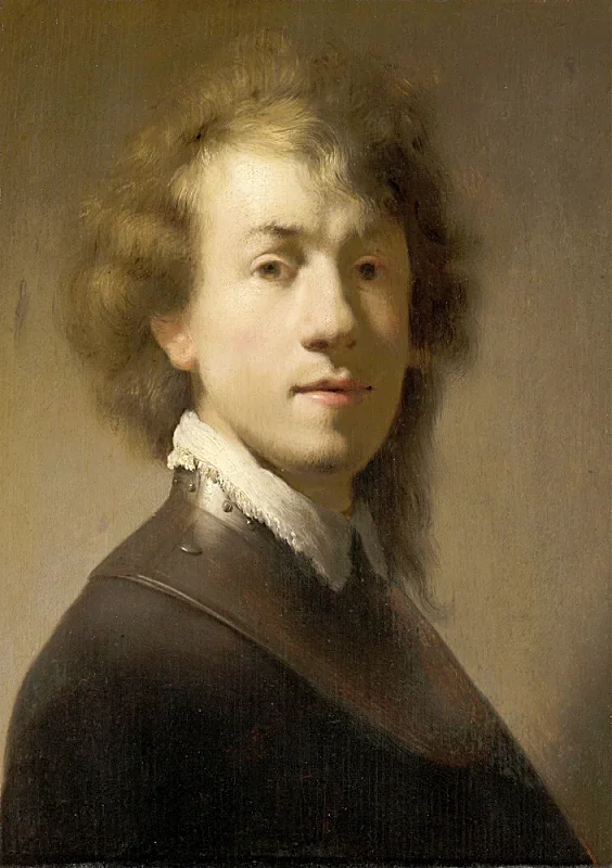 Rembrandt van Rijn | Porträt Rembrandts mit Halsberge - 1629 | Gerahmter Kunstdruck | Barock | formida
