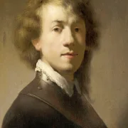 Rembrandt van Rijn | Porträt Rembrandts mit Halsberge - 1629 | Gerahmter Kunstdruck | Barock | formida