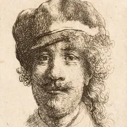 Rembrandt van Rijn | Rembrandt med en blød kasket – 1632 | Indrammet kunsttryk | Barok | formida