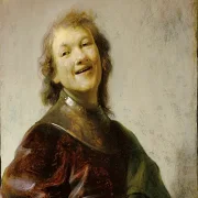 Rembrandt van Rijn | Rembrandt griner - 1628 | Indrammet kunsttryk | Barok | formida