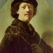 Rembrandt van Rijn | Selvportræt i en sort kasket - 1637 | Indrammet kunsttryk | Barok | formida