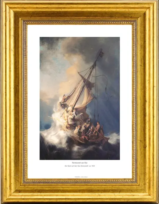 Rembrandt van Rijn | Stormen på Galilæas Sø - 1633 | Gallery Edition | Indrammet kunsttryk | Barok