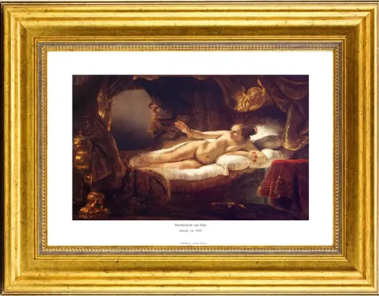 Rembrandt van Rijn | Danaë - 1636 | Gallery Edition | Indrammet kunsttryk | Barok