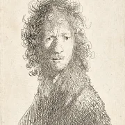 Rembrandt van Rijn | Selbstporträt mit finsterer Miene – 1630 | Gerahmter Kunstdruck | Barock | formida