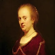 Rembrandt van Rijn | Ung kvinde med en guldkæde - 1634 | Indrammet kunsttryk | Barok | formida