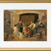 Römische Bauern kaufen einen Hut für ihren kleinen Sohn – 1834