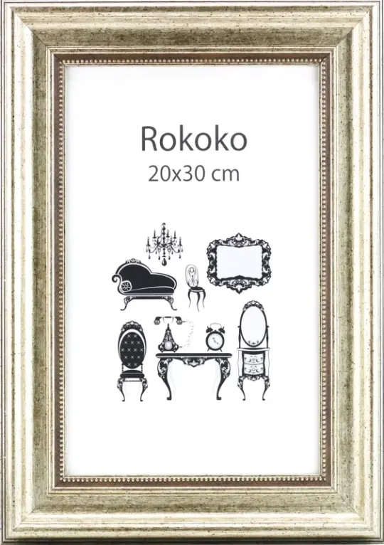 Rokoko silberfarbig – Bilderrahmen zu Großhandelspreisen