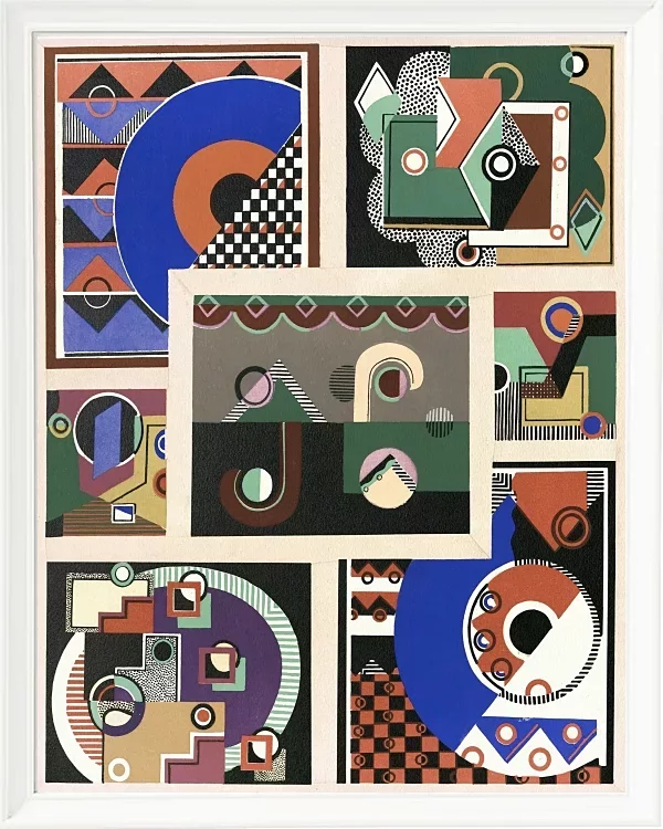 Samling af dekorationer og farver Pl.02 - 1930