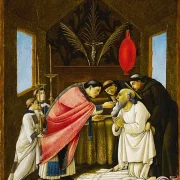 Sandro Botticelli – Die letzte Kommunion des Heiligen Hieronymus 1495 | Giclée Kunstdruck gerahmt