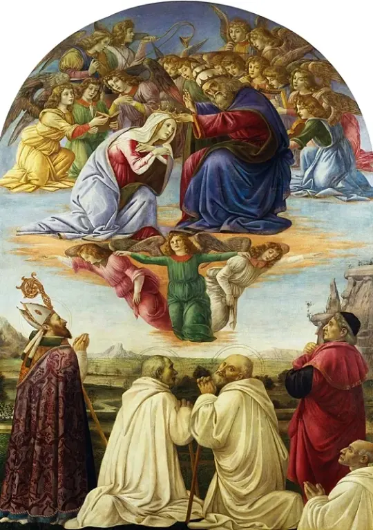 Sandro Botticelli – Die Krönung der Jungfrau Maria 1492 | Giclée Kunstdruck gerahmt