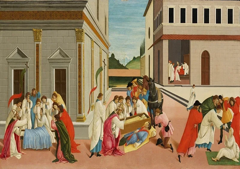 Sandro Botticelli | Sankt Zenobius tre mirakler - 1500 | Indrammet kunsttryk | Renæssance | formida