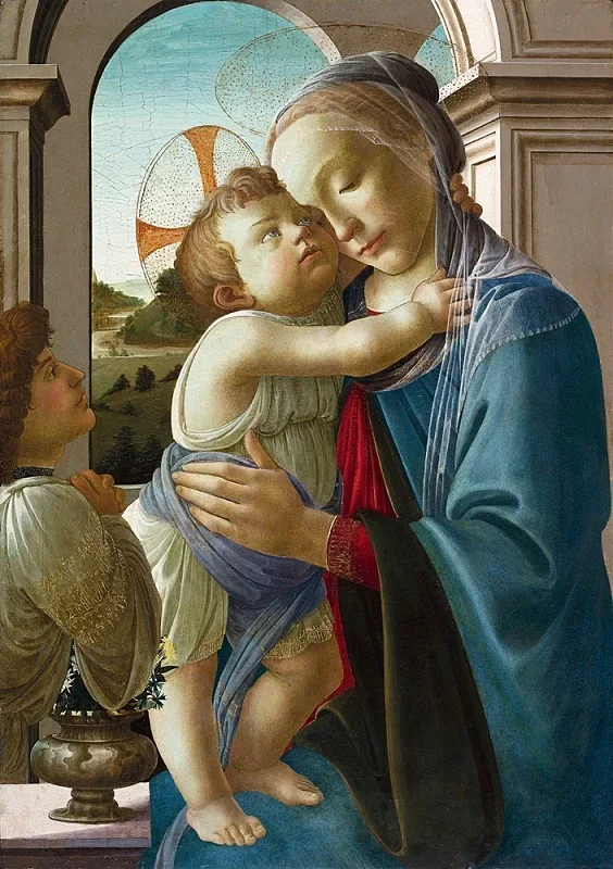 Sandro Botticelli – Jungfrau mit Kind und Engel 1475 | Giclée Kunstdruck gerahmt