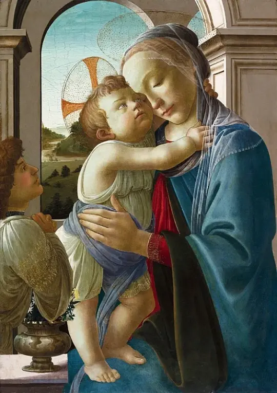 Sandro Botticelli – Jungfrau mit Kind und Engel 1475 | Giclée Kunstdruck gerahmt