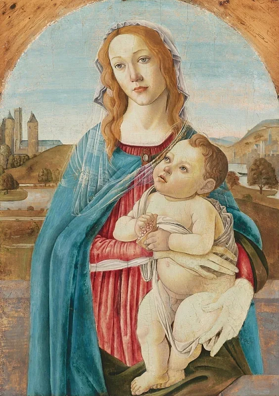 Sandro Botticelli – Jungfrau und Kind 1485 | Giclée Kunstdruck gerahmt