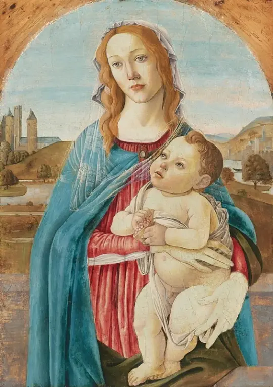 Sandro Botticelli – Jungfrau und Kind 1485 | Giclée Kunstdruck gerahmt