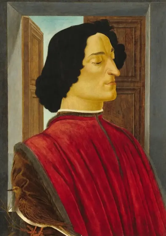 Sandro Botticelli – Giuliano de’ Medici 1478 | Giclée Kunstdruck gerahmt