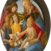 Sandro Botticelli – Madonna mit Kind und Engeln 1470 | Giclée Kunstdruck gerahmt