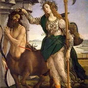 Sandro Botticelli – Pallas und der Zentaur 1485 | Giclée Kunstdruck gerahmt