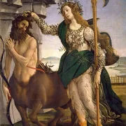 Sandro Botticelli – Pallas und der Zentaur 1480 | Giclée Kunstdruck gerahmt