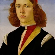 Sandro Botticelli – Porträt eines jungen Mannes 1480 | Giclée Kunstdruck gerahmt