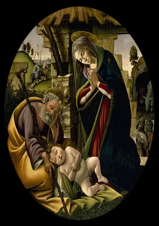 Sandro Botticelli – Die Anbetung des Christuskindes 1500 | Giclée Kunstdruck gerahmt