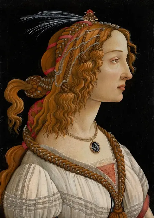 Sandro Botticelli – Simonetta Vespucci als Nymphe 1480 | Giclée Kunstdruck gerahmt