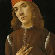 Sandro Botticelli – Porträt eines Jünglings 1482 | Giclée Kunstdruck gerahmt