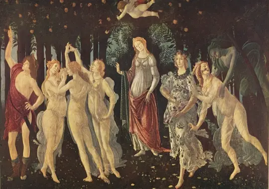 Sandro Botticelli – La Primavera 1477 | Giclée Kunstdruck gerahmt