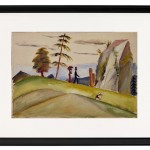 Spaziergänger in einer felsigen Landschaft – 1911