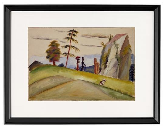 Spaziergänger in einer felsigen Landschaft – 1911