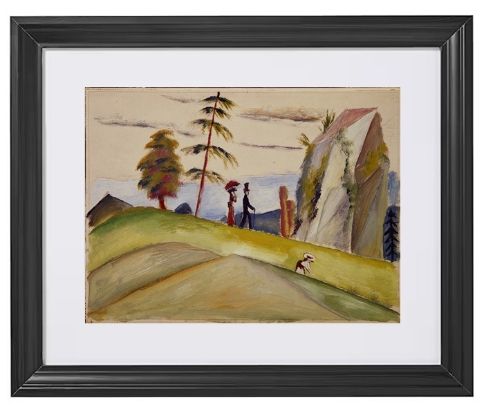 Spaziergänger in einer felsigen Landschaft – 1911