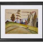 Spaziergänger in einer felsigen Landschaft – 1911