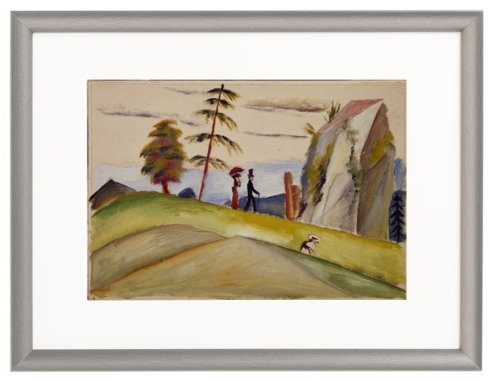 Spaziergänger in einer felsigen Landschaft – 1911