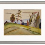Spaziergänger in einer felsigen Landschaft – 1911