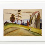 Spaziergänger in einer felsigen Landschaft – 1911